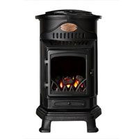 Provence 3.4kW Gas Heater  Matt Black  With Cylinder